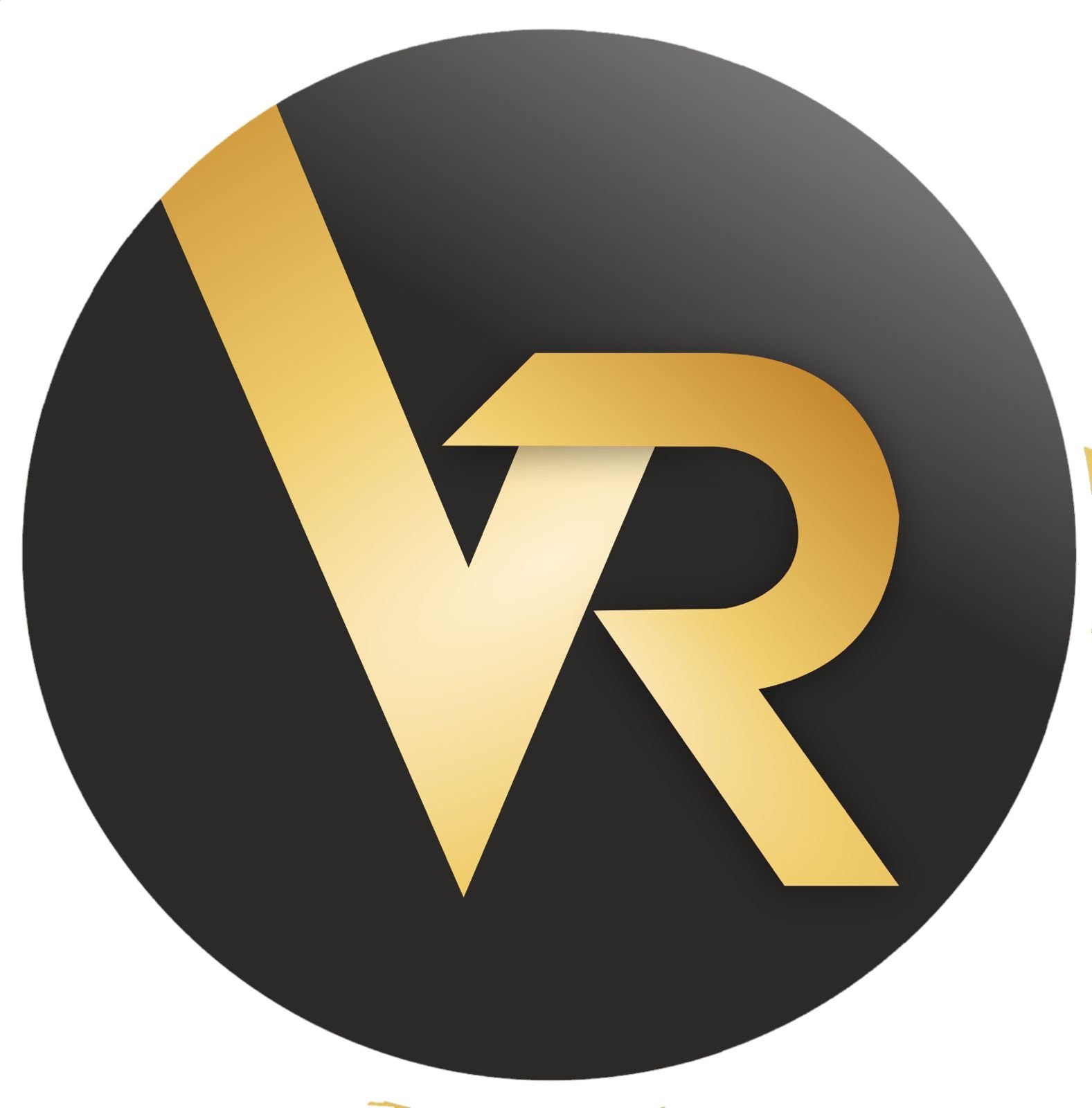 VR brand monogram logo